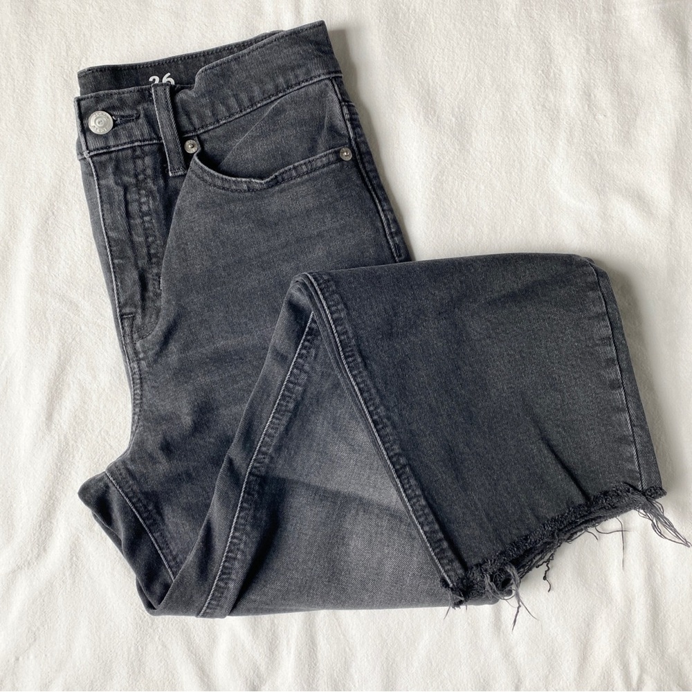 J.Crew High-rise '90s Classic Straight Jean in Charcoal Wash